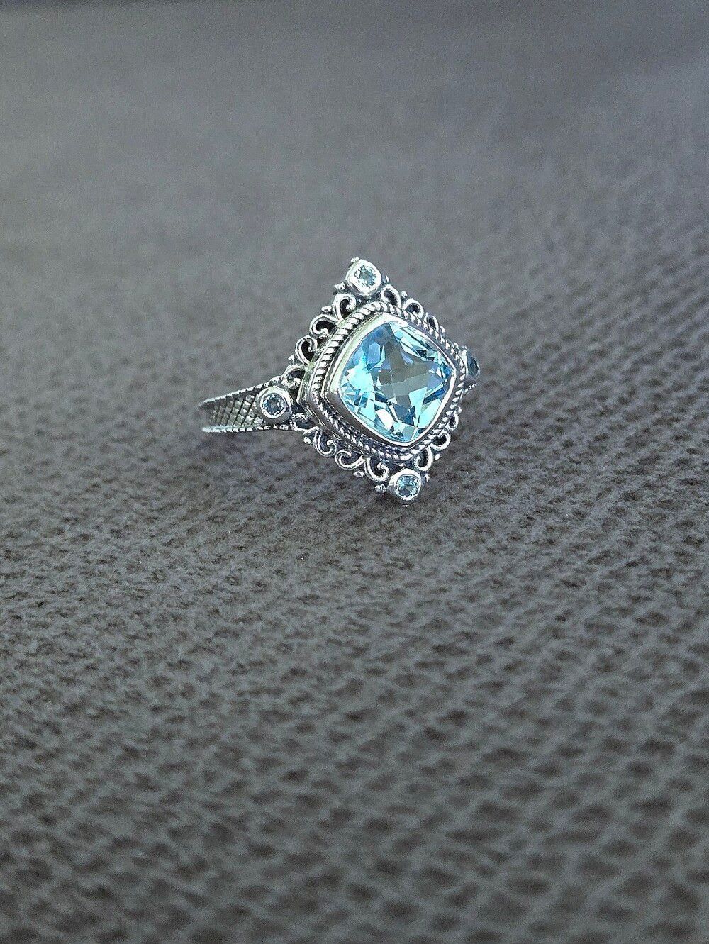 ✨️HP✨️ Shivam Blue🩵 Topaz Rhombus Ring💍 - NWT